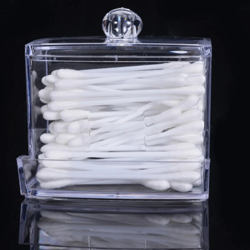 Storage Plastic Plastic Makeup Case Jewelry Storage Box Canister Organizer Cotton Swab Storage Box Cotton Swab Box