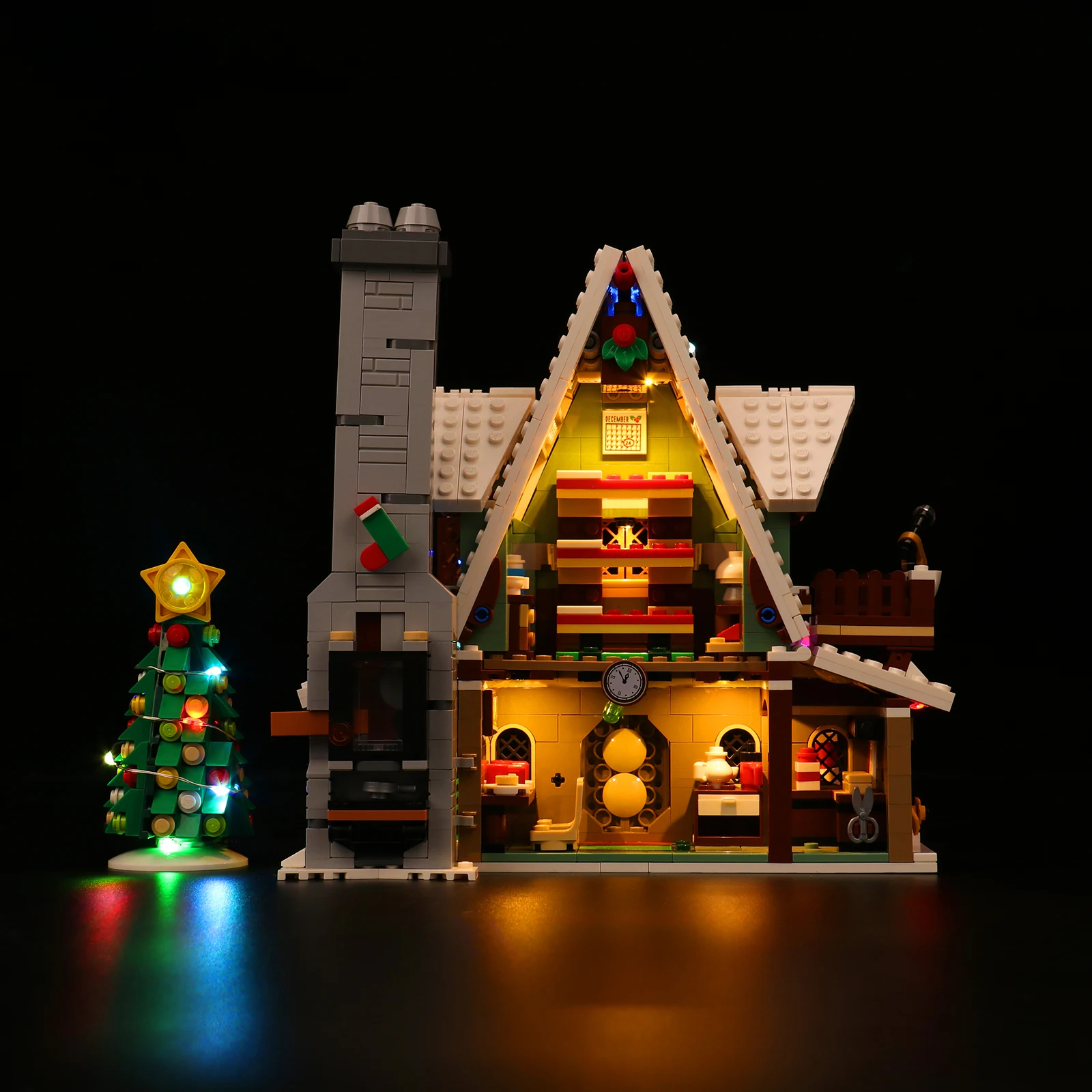 Vonado LED Music Edition Light Kit for 10275 Elf Club House Building Blocks Set (NOT Include the Model)  Christmas Gift