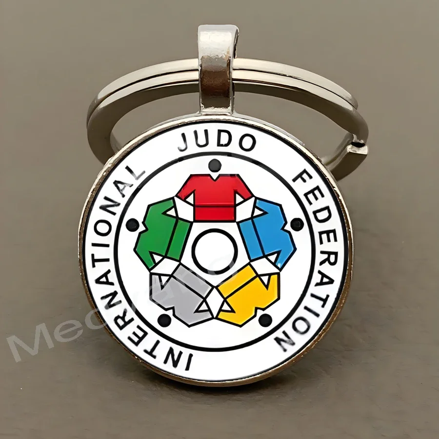 Hot selling I Love Judo Keychains Judo Karate Taekwondo Enthusiasts Glass Cabochon Keychain Club Gift