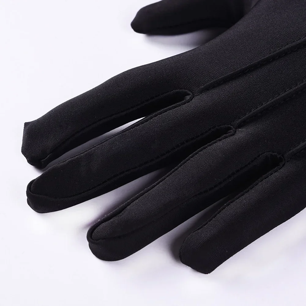 1pair Women White Formal Gloves Guard Santa Men Inspection Non-Slip Short Full Finger Driving Gloves