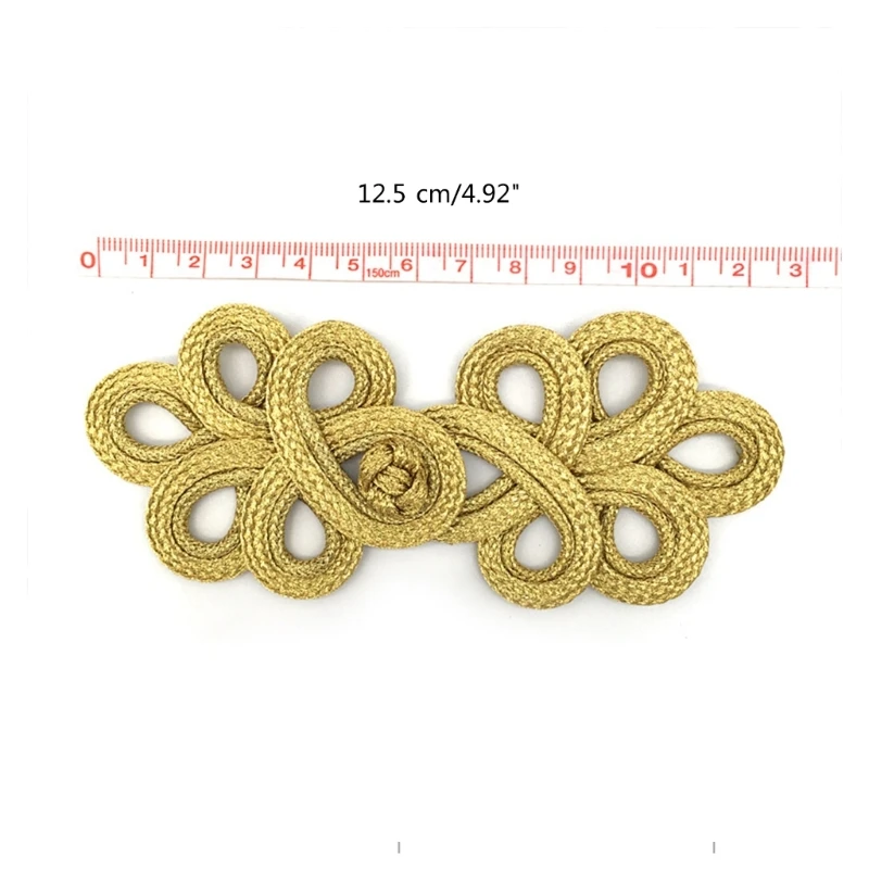 Gold Chinese Buttons Handmade Flower Fastener Button Chinese Knot Buttons Drop Shipping