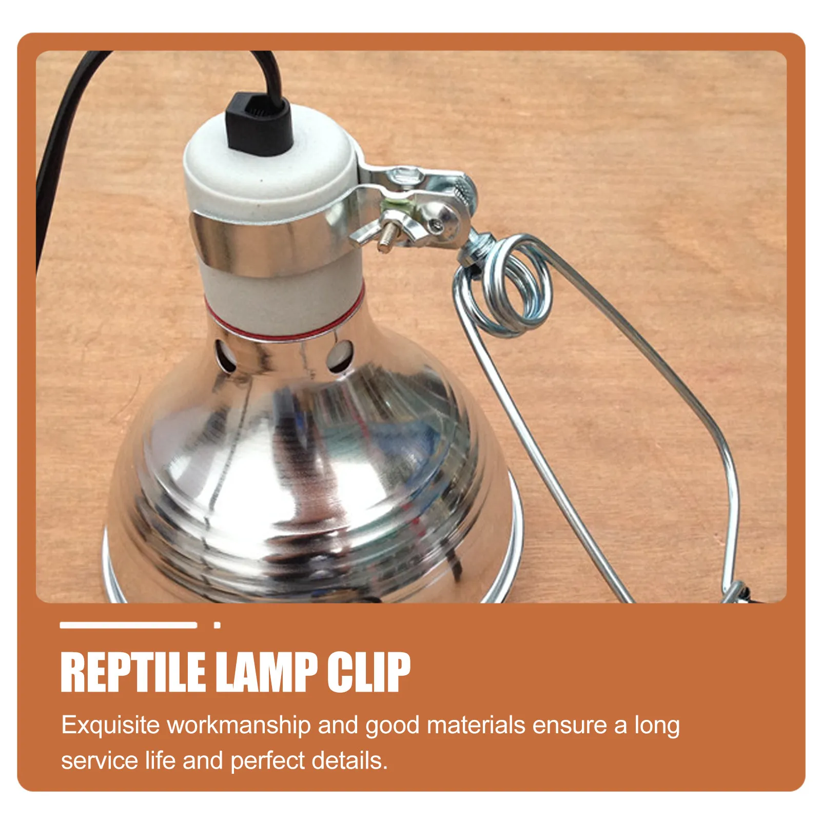 Heavy Duty Aluminum Alloy Reptile Lamp Clip for Bearded Dragons, Tortoises, Geckos, Lizards, Frogs & Crickets