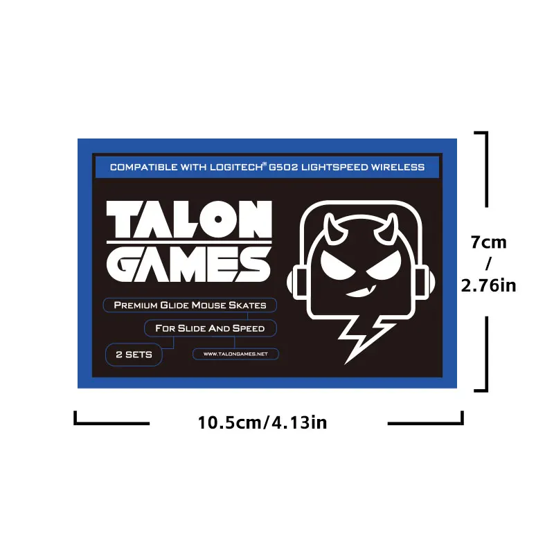 TALONGAMES-Patins personalizados de borda curva, cinza claro, personalizados, compatíveis com jogos sem fio Logitech G502, substituição dos pés, 2 conjuntos