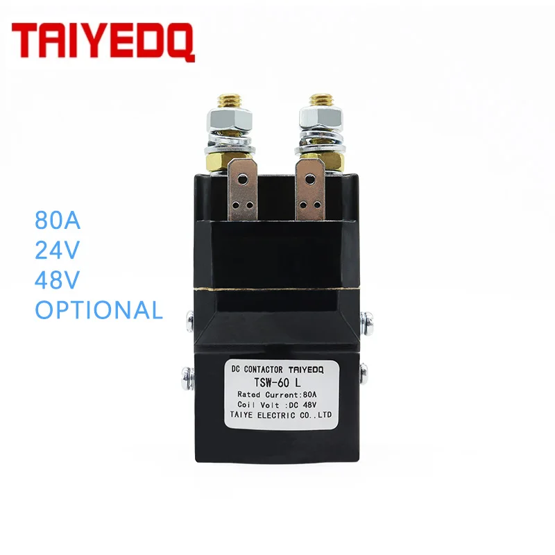 TSW60 1NO(normally open) 80A 24V 48V  DC Contactor For Motor Forklift Electromobile Grab Wehicle Car Winch