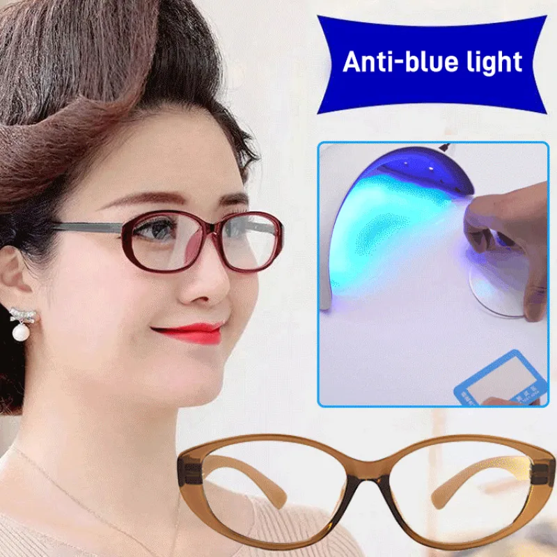 Gafas de presbicia para mujer, gafas de resina de alta definición, gafas de luz antiazul