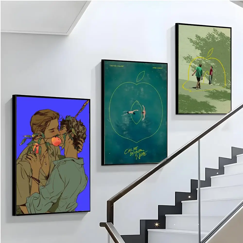 فيلم الحب اتصل بي باسمك ملصق دائم اللوحة قماش الجدار الشنق المنزل DIY بها بنفسك فن الديكور جدارية الجمالية مقاوم للماء