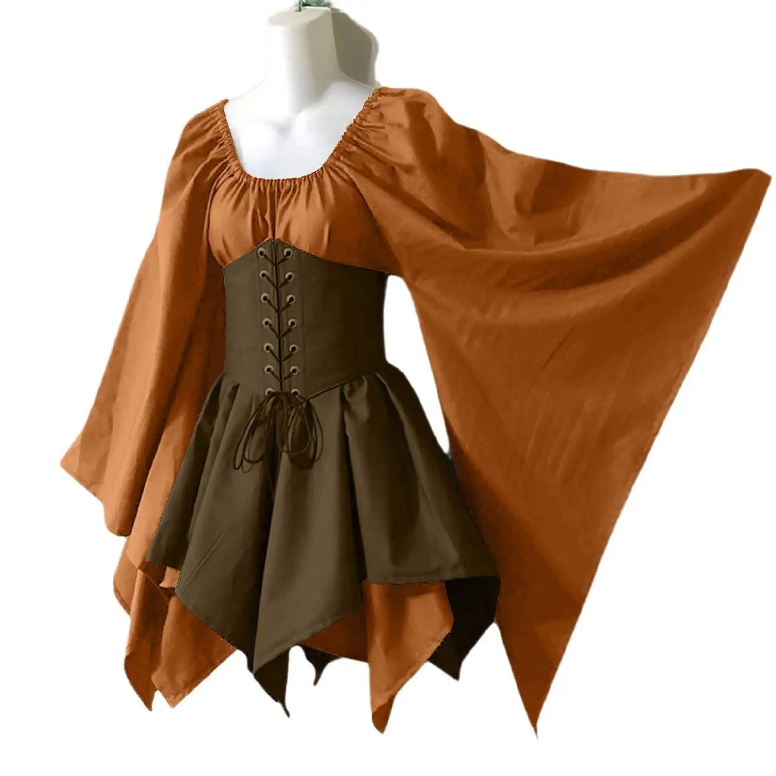 ローブ・ロング・スベ 女性用 中世風 スリーブ ロング 新着 ガウン エスニック ステージ衣装 春 ファッション レディース...