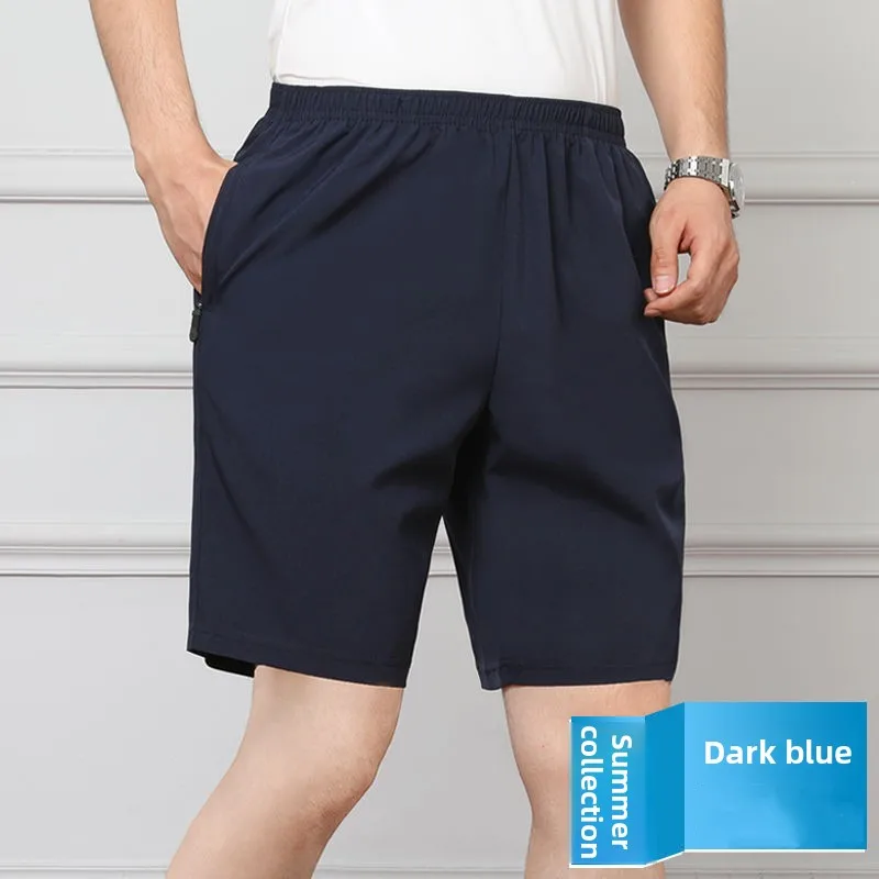 

Летние спортивные шорты мужские свободного кроя, тонкие, повседневные, пляжные, длиной до колена, со средней талией, прямые, модные, в городском стиле