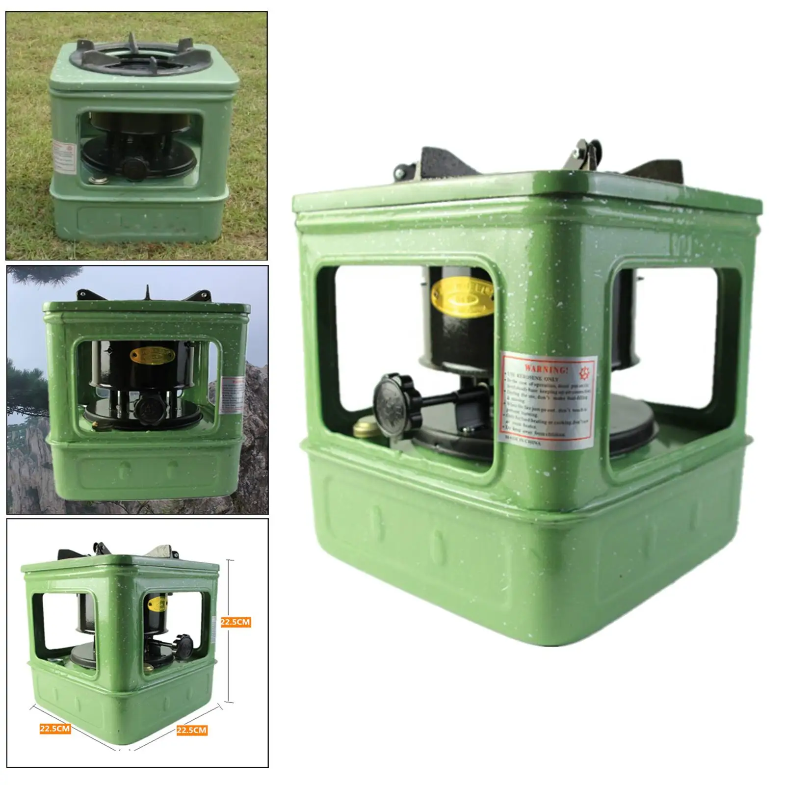 Portable Outdoor Kerosene Stove 10 Wicks, Mini Handy Camping Stove for Camping