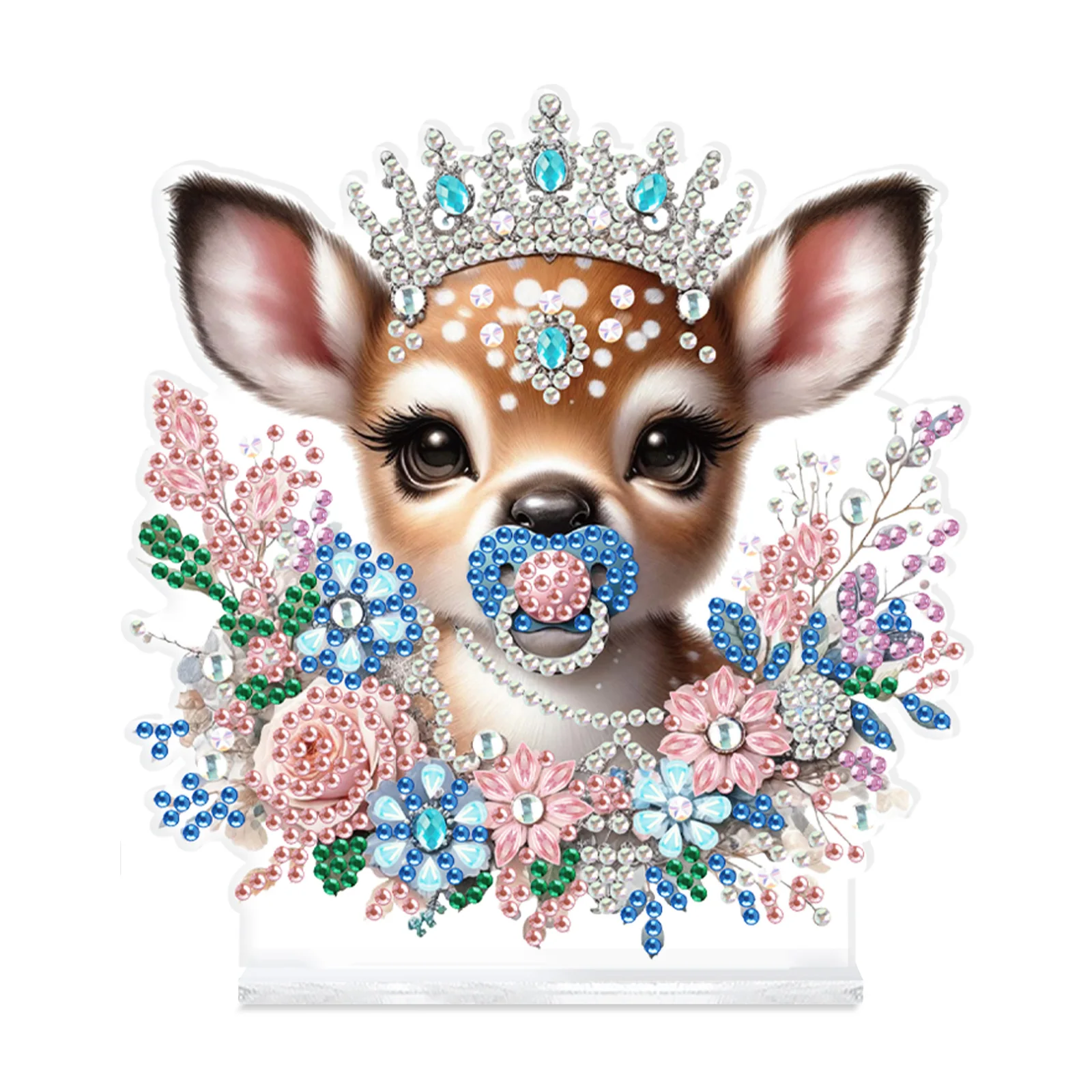 

Diamond Art Painting Desktop Ornament Kits for Adults,Cute deer Special Shape Diamond Art Tabletop Decor for Home Office Gift