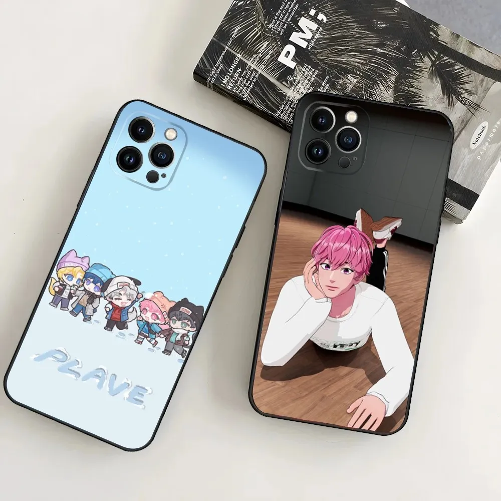

Kpop P-PLAVE Phone Case For iPhone16,15,14,13,12 Mini 11 Pro XR,X,XS,MAX 7,8 Plus Silicone Cover Soft Black
