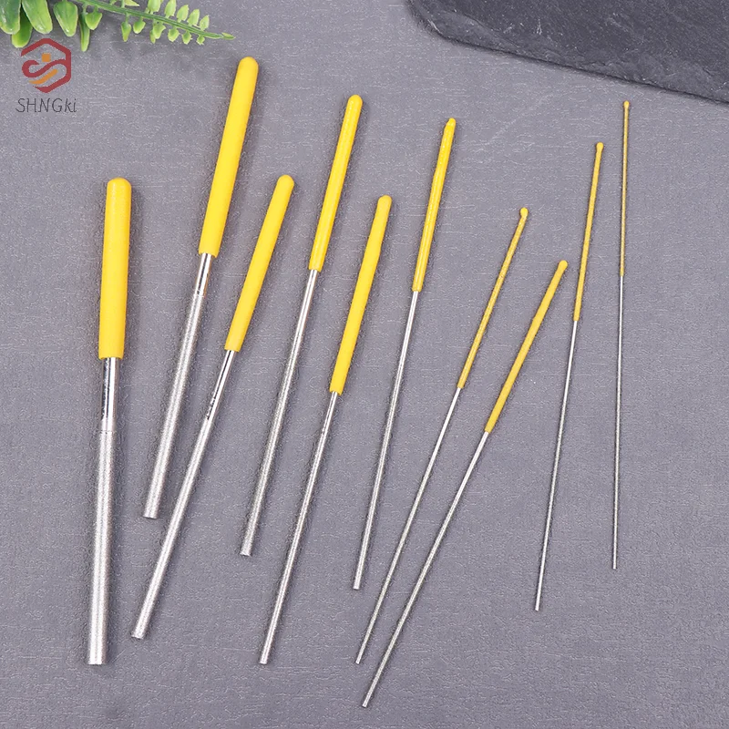 

Diamond Cylindrical File 1/1.2/1.5/1.7/2.2/2.7/3.3/3.8/4.8/5.8mmDiameter Reaming File Grinding Tool DIY Jade Alloy Assorted File