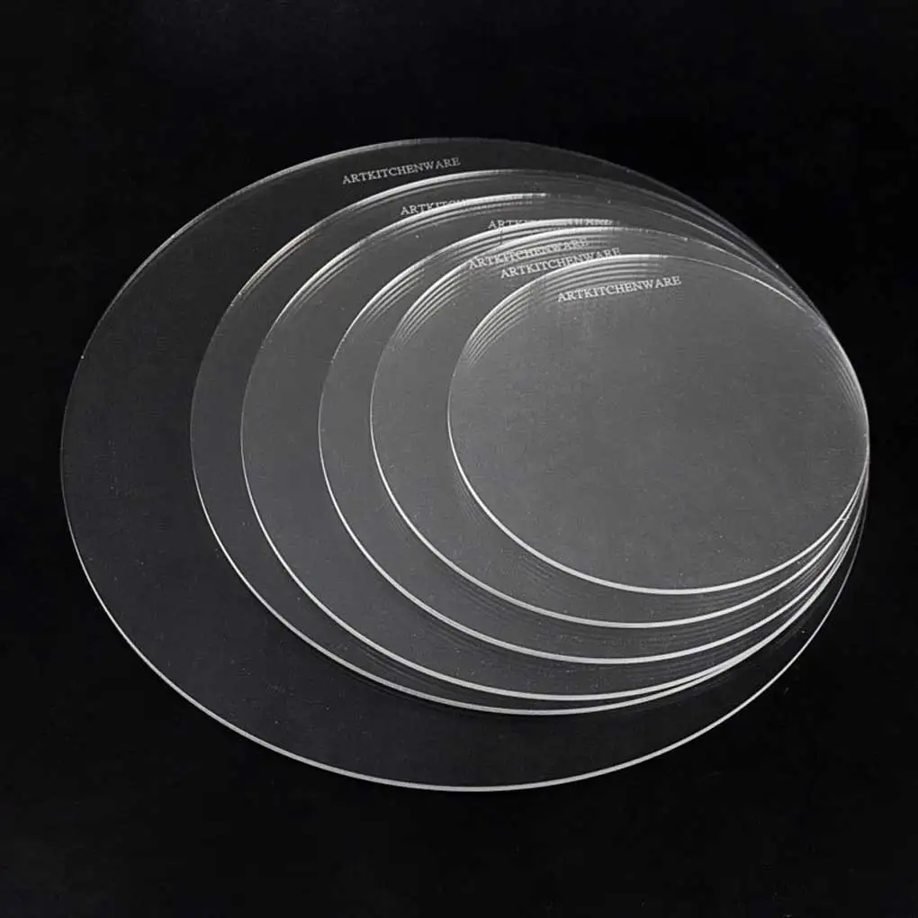 

2 Pieces Cake Disk Transparent Replacement Baking Tray Stand Tool 19cm