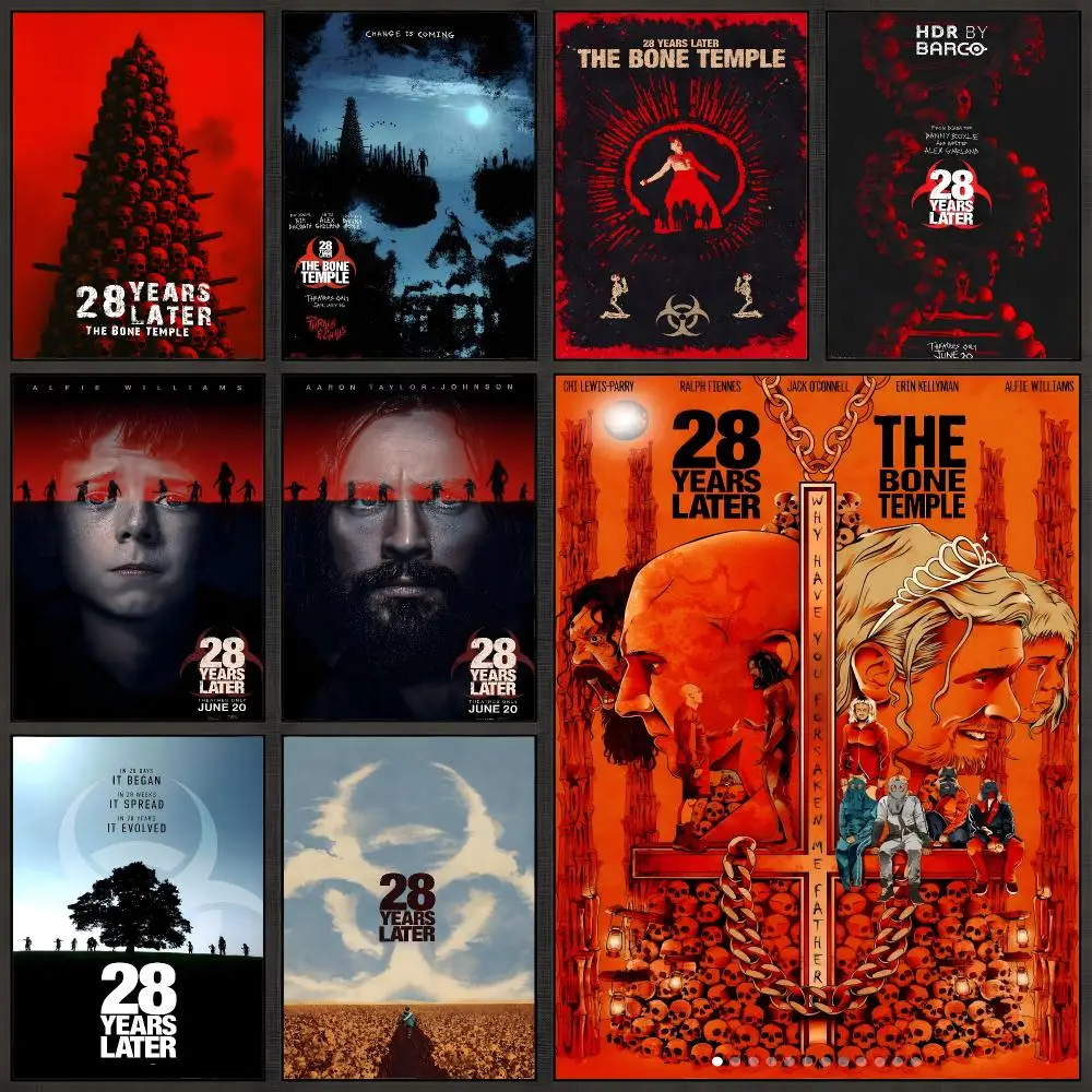 Movie 28 Years Later Bone Temple Poster Peel And Stick Wall Art PP Waterproof HD Bedroom Living Room Home Decor Gift