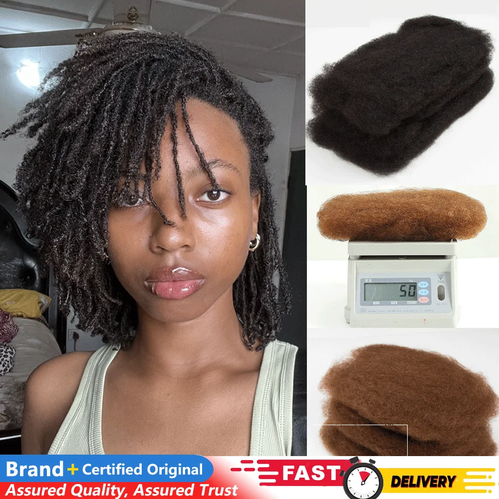 شعر بشري أنيق أفريقي غريب للتضفير شعر ريمي QVR من بيرو لضفائر الشعر الأفريقية ذات اللون الطبيعي من Dreadlock #1