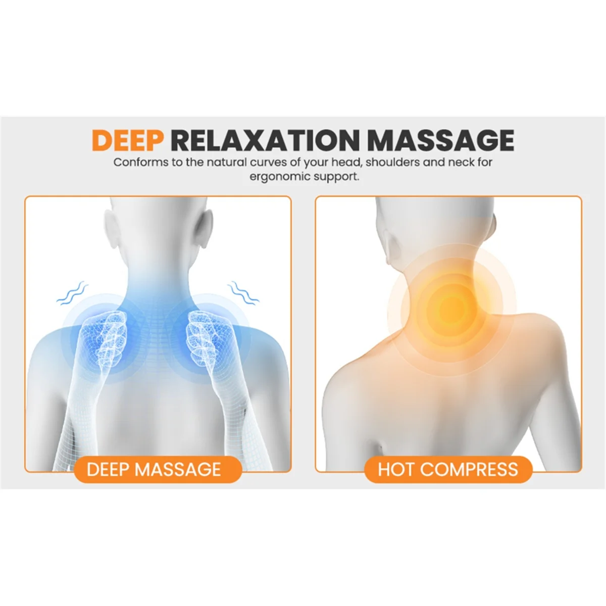 

【Price-Drop】{Подушка для массажа шеи - Подушка для массажа шеи 3-в-1 от боли в плечах, облегчение боли в глубоких тканей, подушка с подогревом