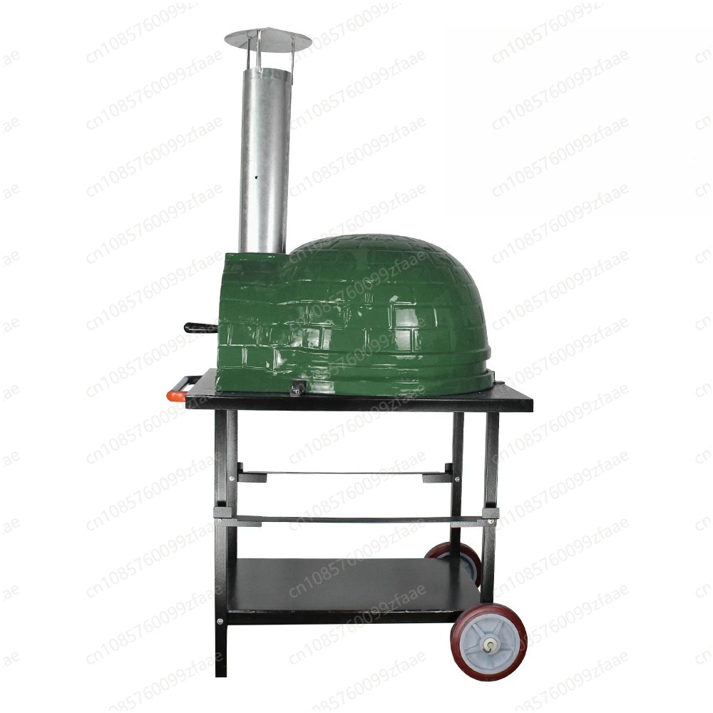 

Outdoor Ceramic Pizza Oven 26 inch Home Oven Courtyard Mobile Charcoal