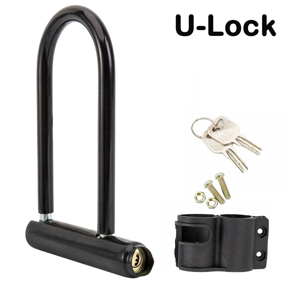 

Bicycle U Lock Portables MTB Road Bike Wheel Lock With Key Anti-theft Safety Motorcycle Scooter Cycling Bicycle Accessories
