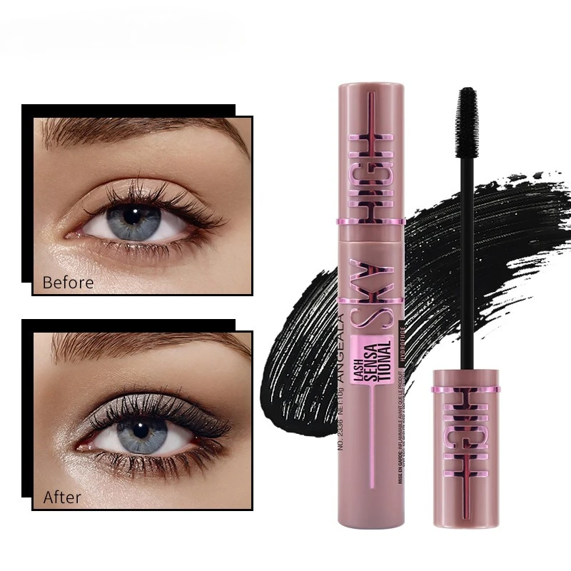 Mascara imperméable, volumisant, allongeant, bouclé, résistant aux taches, tenue toute la journée, sans flocons, pour un aspect naturel et dramatique des cils