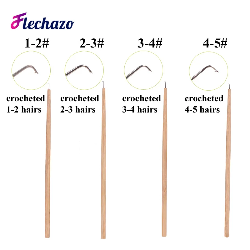 شعر مستعار صنع التهوية إبرة هوك ل الدانتيل أمامي إغلاق 4 قطعة/المجموعة طويلة خشبية التهوية إبرة 1-2 2-3 3-4 4-5 شعر مستعار أدوات