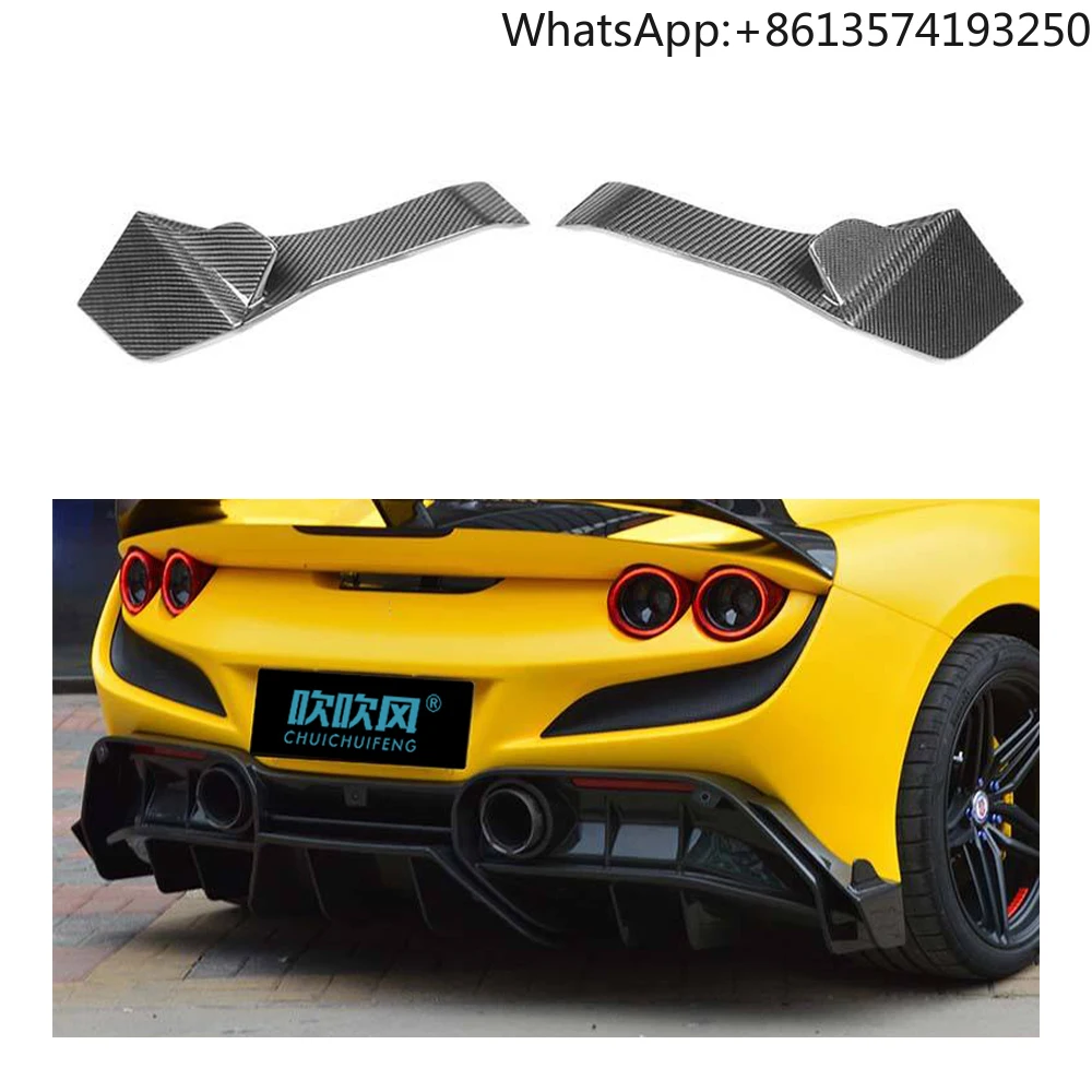

For Dry Carbon Fiber Bodykit Rear Side Splitter Spoiler for Ferrari F8 Spider Tributo