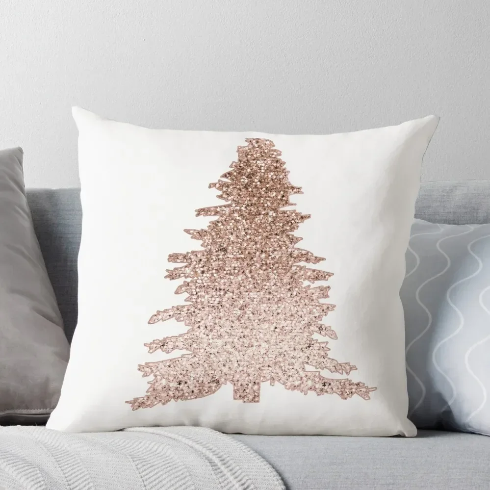 

Sparkling rose gold Christmas tree Throw Pillow Pillowcase Luxury Sofa Cushions Pillow