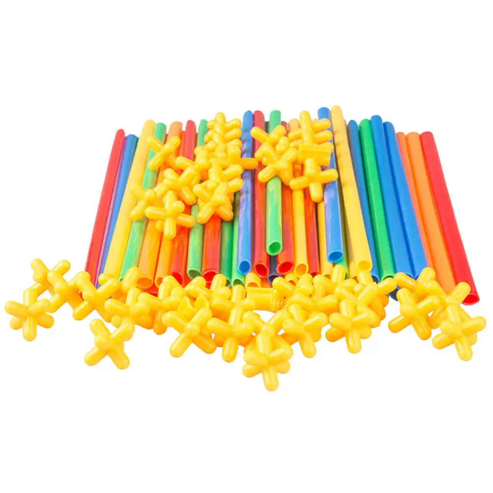 

1Set Straw Connectors Builders Educational Fun Learning Counting Blocks Party School Gift for Kids Coding for Kids 8-12