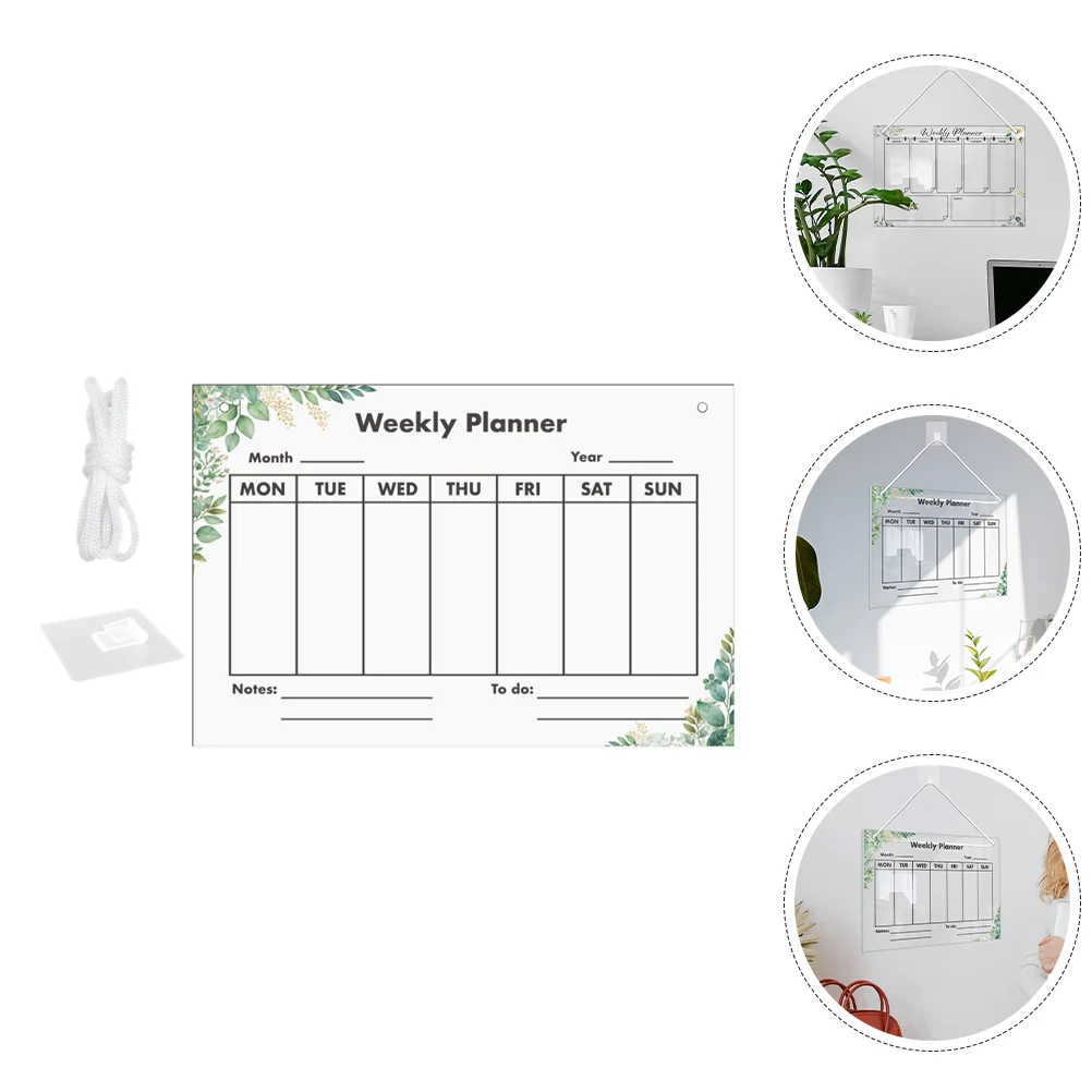 Acrylic Calendar Planner Board Message Planning Magnetic Whiteboard Writing Boards Home Erasable Weekly