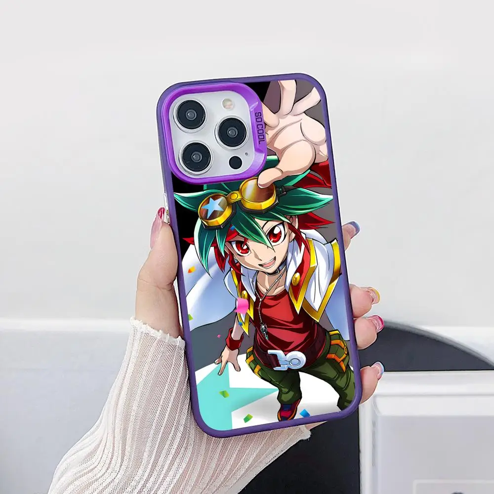 

Чехол для мобильного телефона Yugioh Yuya Sakaki для iPhone 17, 16, 15, 14, 13, 12, 11 X XR XS 8 7 Air Pro Max Plus, фиолетовый полупрозрачный чехол