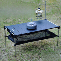 IGT Table ALuminum Alloy Portable geometric Camping Lifting Table Detachable BBQ Multi-functional Table Extensible Picnic Table