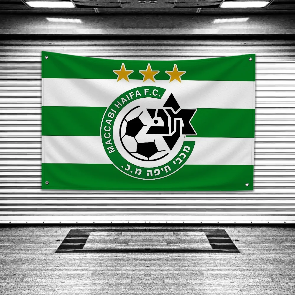 Hanging Flags Garden Flag Banner Small Hand-held Flag Room Decoration Wall Decor Tapestry Israel-maccabi H-haifa Fc Garage Items