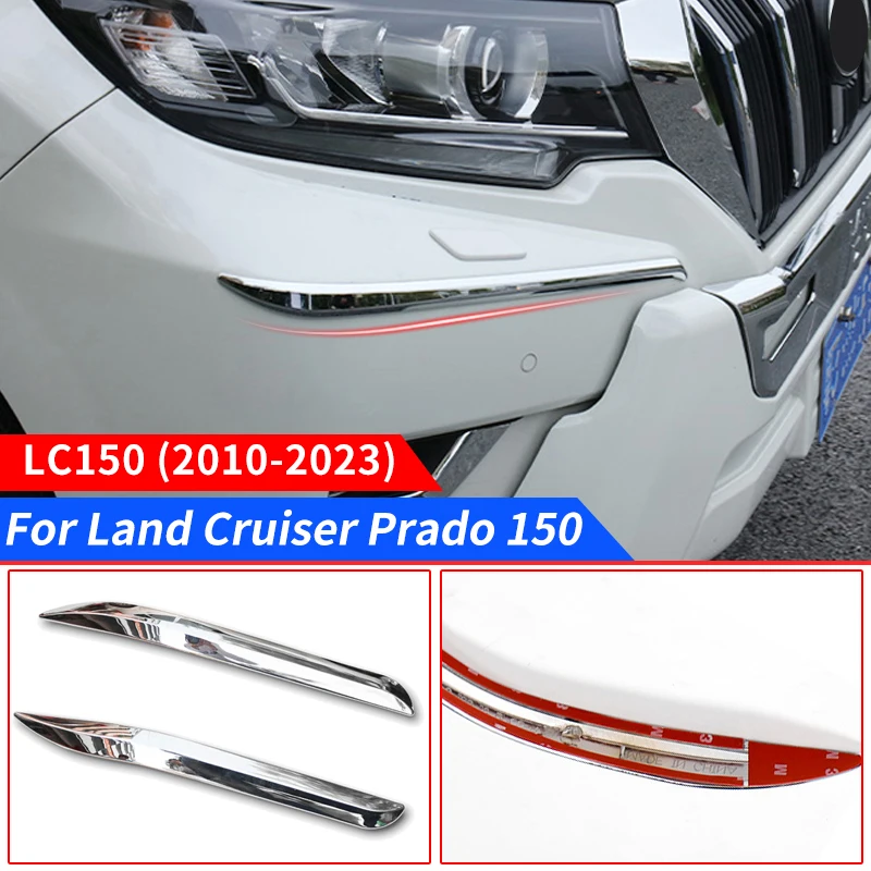 

For Toyota Land Cruiser Prado 150 200 Exterior Decoration Modification Accessories LC150Bumper Corner Protector Decorative Strip