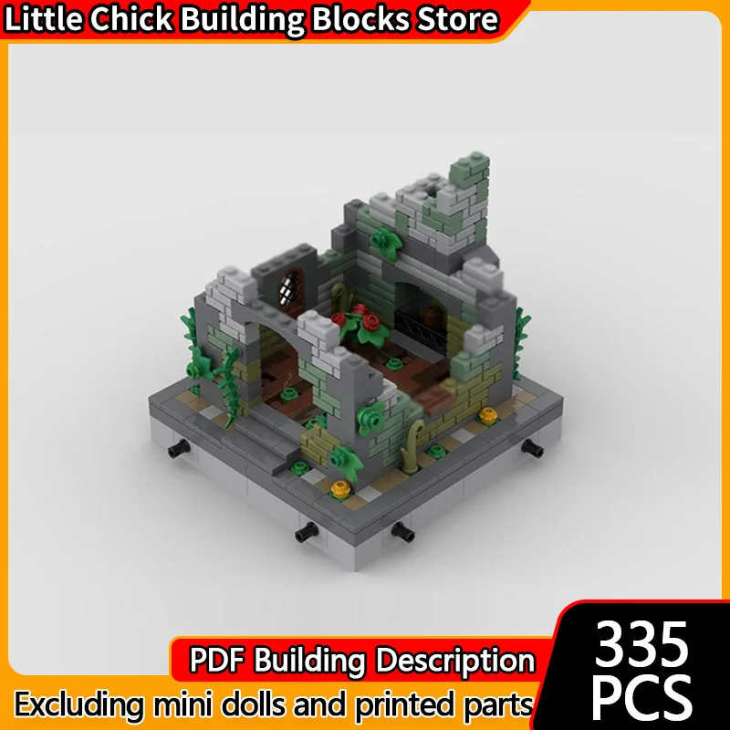 

Средневековый замок, модель MOC, строительные кирпичи, место Village Ruin, модульная технология, детские праздничные подарки, сборные игрушки, костюм