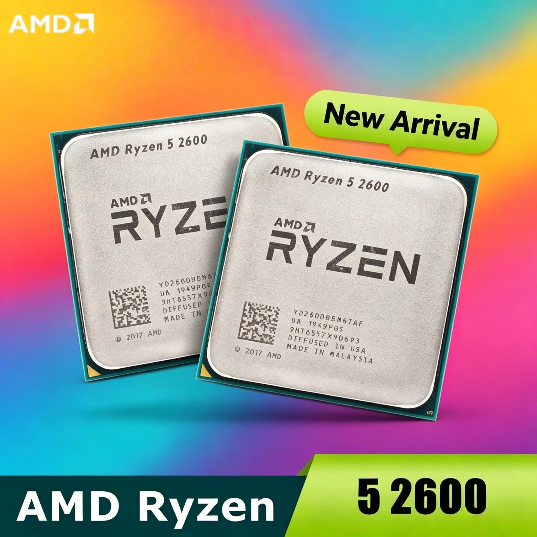 

AMD Ryzen 5 R5 2600 3.4GHz 6 Core 12 Thread CPU Processor Socket AM4 for Gaming Desktop Computer Office Pro Max 4K