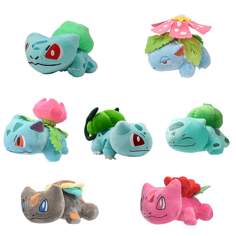 Pokemon Plush Bulbasaur Soft Venusaur Ivysaur Rose Bulbasaur Anime Dolls Stuffed Animal Kawaii Throw Pillow Birthday Gift