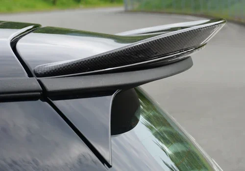 For BMW F56 Mini Cooper S Mon Style Carbon Fiber Rear Roof Spoiler Add On (S Only) Glossy Finish Hatchback Wing Lip Extension