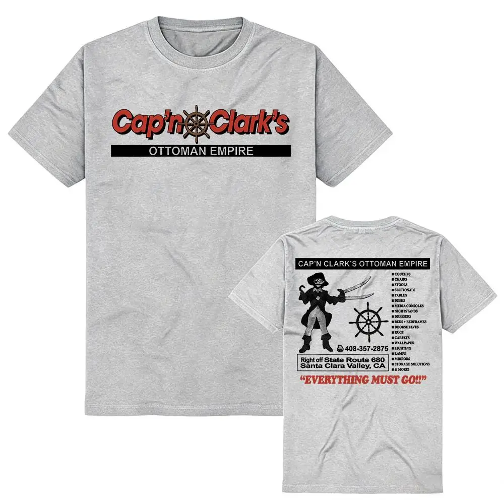 Backrooms Cap'n Clark's Tee Sommermode Y2k Kurzarm Casual O-Ausschnitt Streetwear Grafik Merch Tops Unisex – Detail 4
