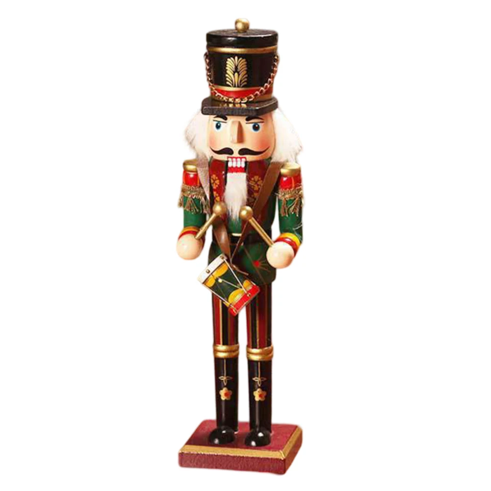 30CM Nutcracker Decorations Christmas Nutcracker Decor Hand-painted Wooden Meticulously Decorated Nostalgic And Lively