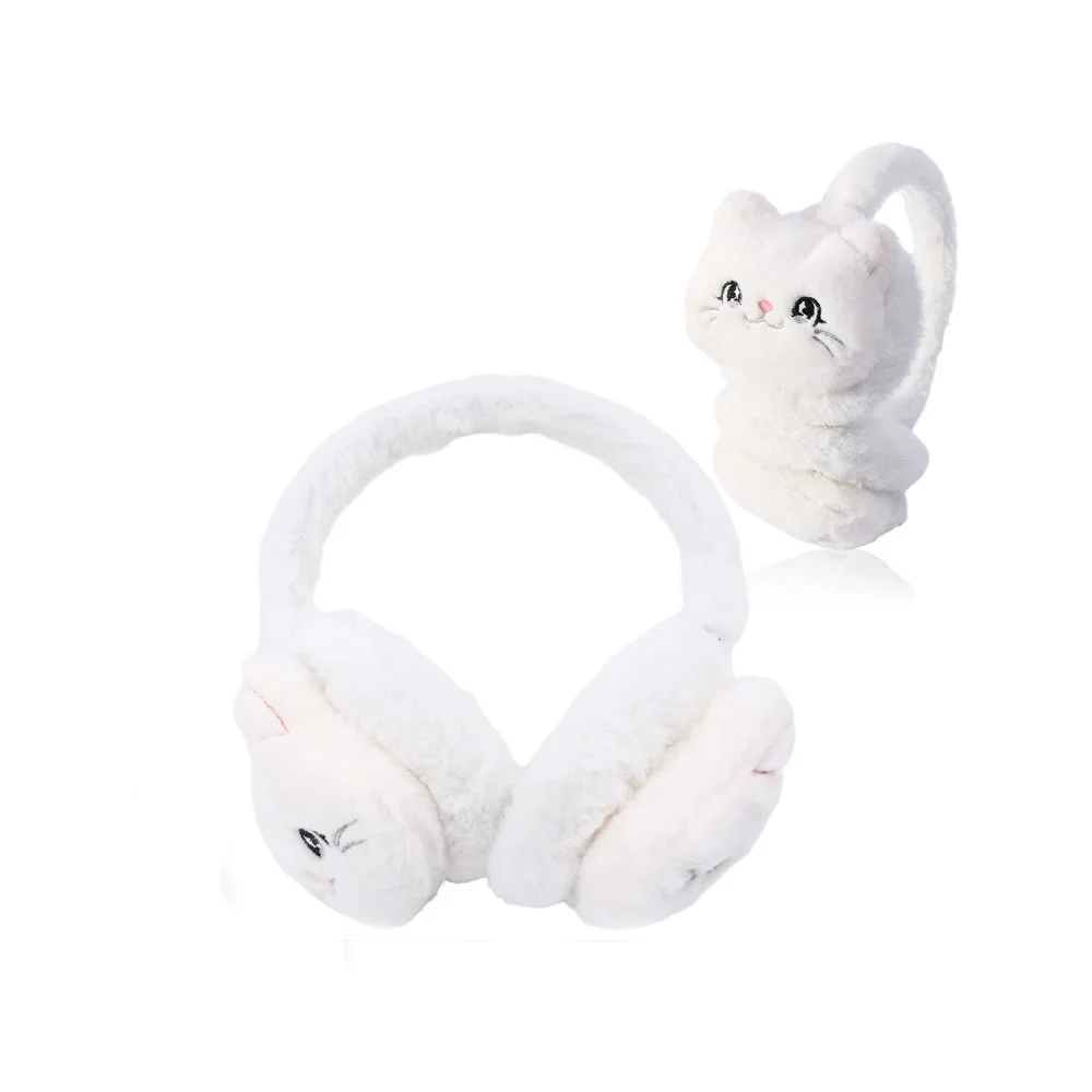 Cute Cartoon Cat Earflap Thicken Coldproof Ear Cover Warm Soft Ear Protection Headband for Women Girls