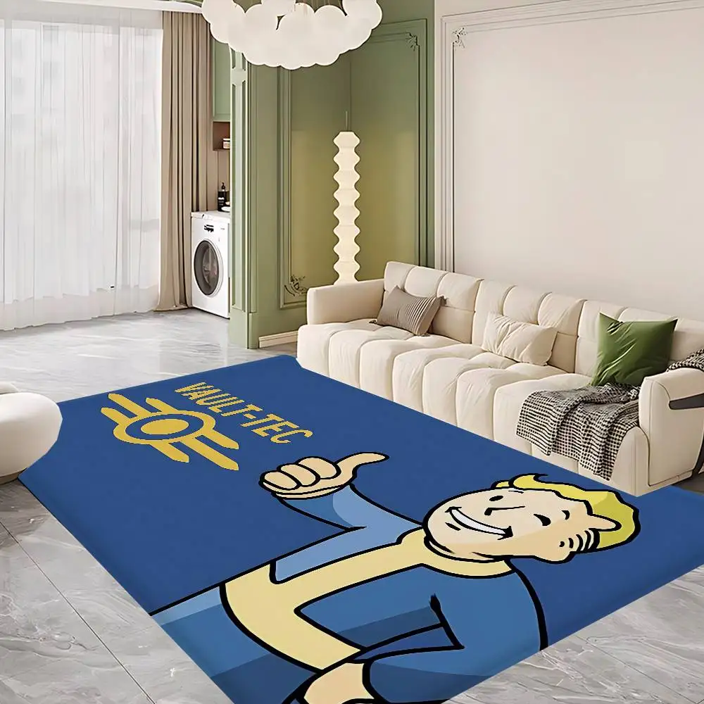 Alfombrillas Antideslizantes para Habitación Game Vault Tec F-Fallout, Alfombrillas Absorbentes de Agua, Alfombrillas Largas para Dormitorio, Alfombras para el Hogar