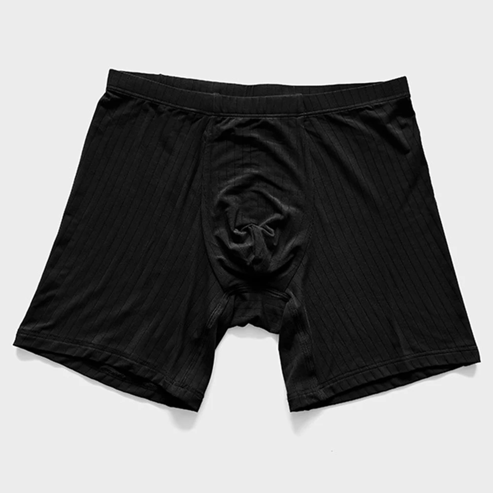 Men Modal Underwear Long Lenth Contton Panties Middle Waist Pouch Ultra-soft Elasticity Briefs Solid Shorts Lingerie