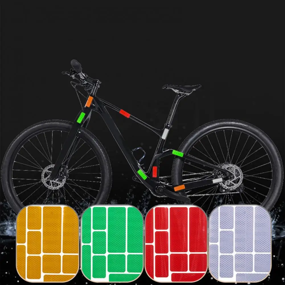 

10Pcs/Set Safety Warning Sticker Bike Body Reflect Decals Cycling MTB DIY Strong Adhesive Reflective Decals Bike Reflect Sticker