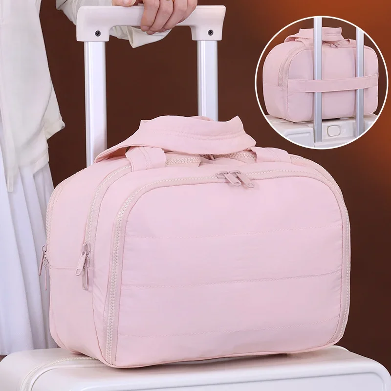 High-quality Large Capacity Travel Cosmetic Bag,Multi-Functional Toiletry Organizer with Luggage Sleeve for Vacation & Daily Use
