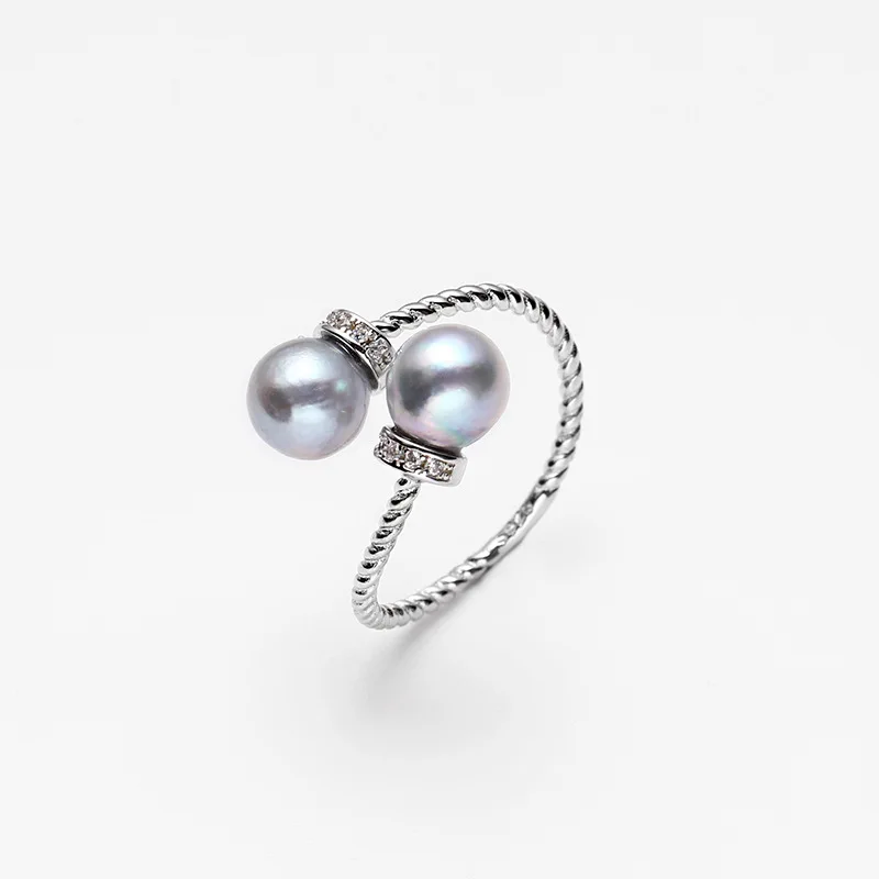 S925 Silver Sea Pearl Baroque Ring
