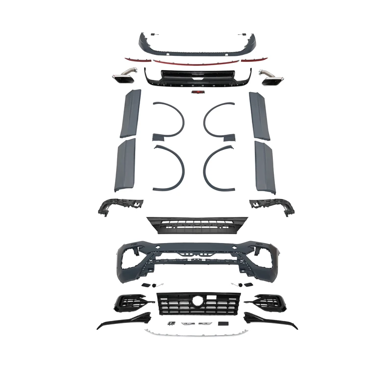 

KSEEK Rline Body Kits Fit for VW Touareg Front Bumper With Rear Bumper Rear Lip Rear Tips 2019-2022