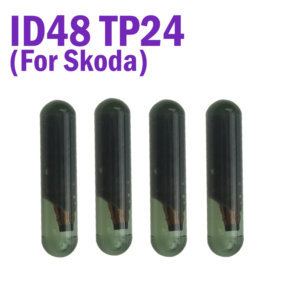 

10 шт. Megamos ID48 автоматический чип транспондера стеклянная трубка TP24 чип автомобильные аксессуары для Skoda (A4)