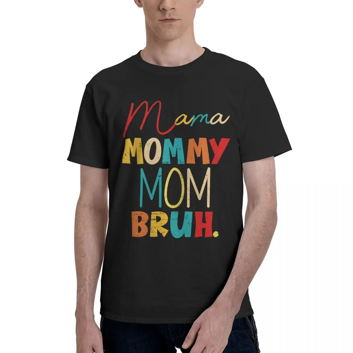 Colorful Mama Mommy Mom Bruh Print Campaign Tshirt High grade Home Champion Top Quality Eur Size
