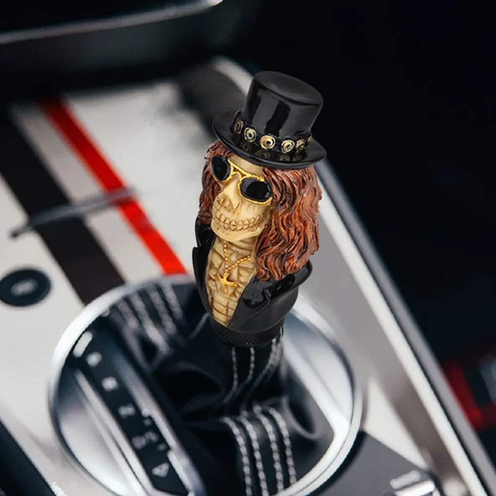 Personalized Gear Shift Head, Shift Handle, Skull Gentleman Shaped Gear Shift Head, Manual Transmission Style