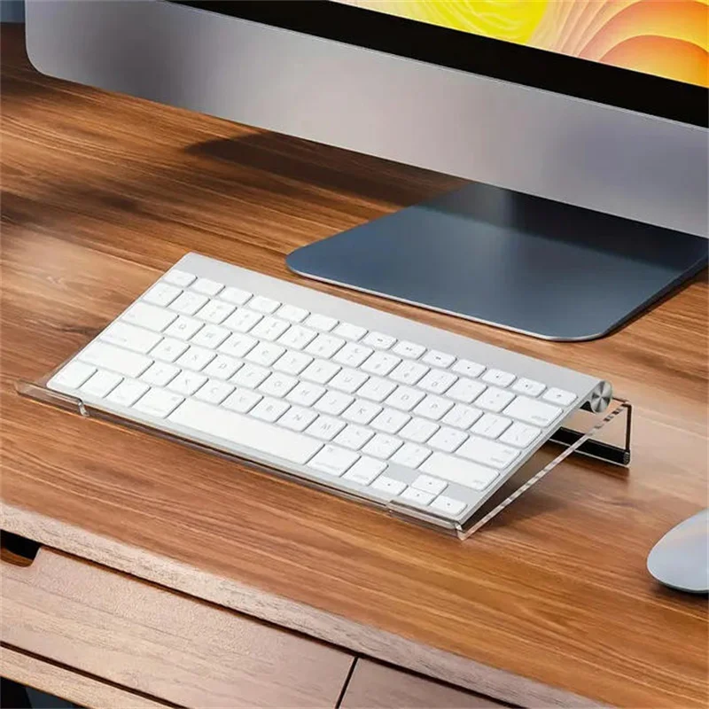 1PC 78 Keys Acrylic Keyboard Stand, Compact Desktop Lifter for Keyboard and Mini PC Keyboard Rack For Office/Home/Gaming
