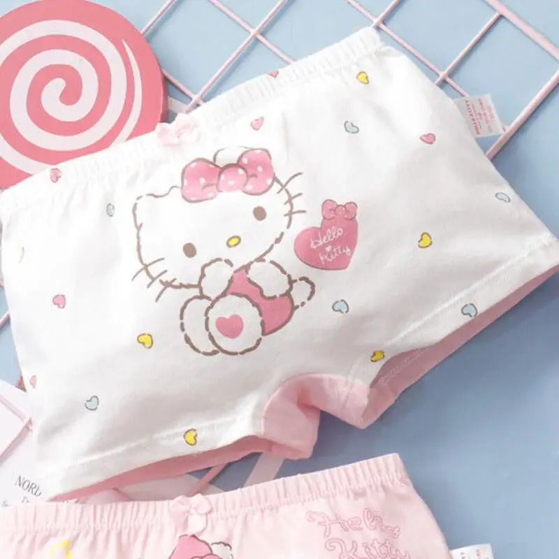 Four Cartoon High-End Hallokitty Panties Shorts Skin-Friendly Comfort Mother and Baby Panties Girl Underwear Underwear